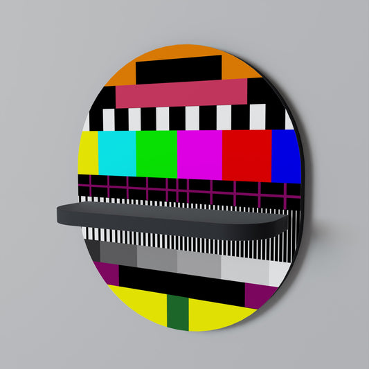 Mensola ovale PHILIPS PATTERN in finitura nera