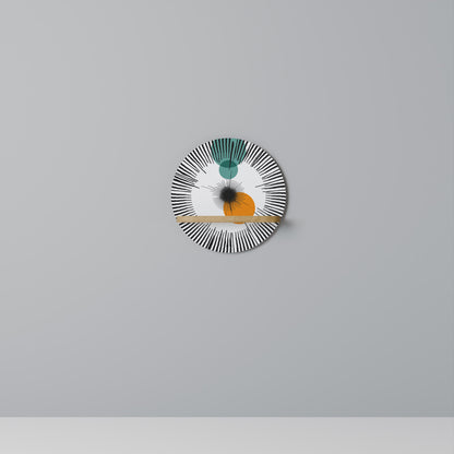 CHROMALINE CREATION Mensola rotonda per opere d'arte in effetto rovere