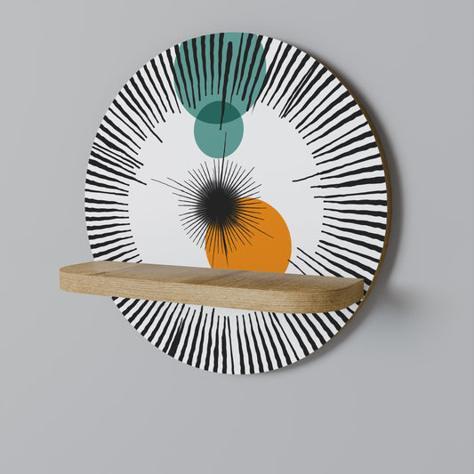 CHROMALINE CREATION Mensola rotonda per opere d'arte in effetto rovere