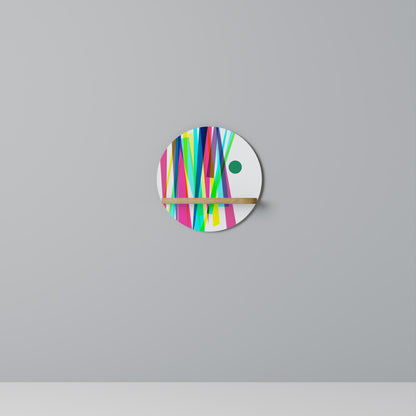 Mensola rotonda WHIMSY NEON effetto rovere