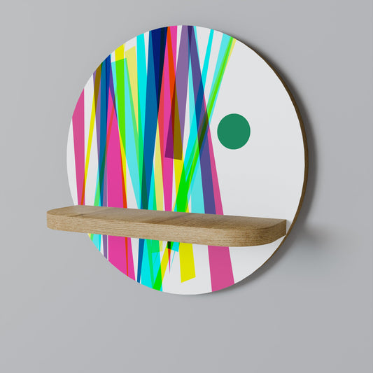 Mensola rotonda WHIMSY NEON effetto rovere