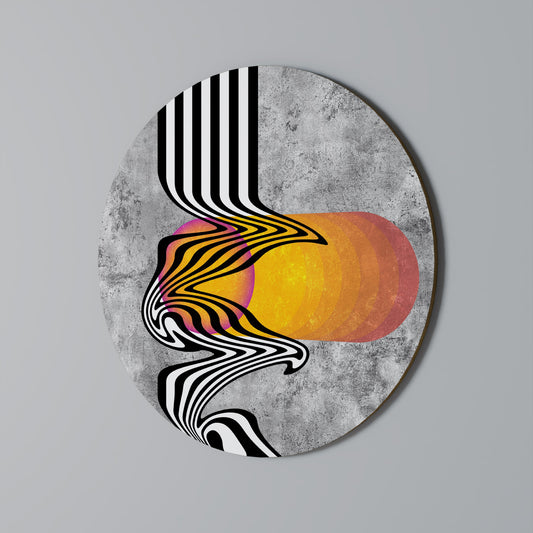 WHIMSICAL WAVES Round Wall Art