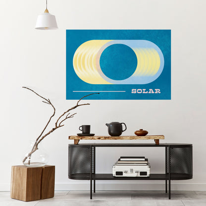 Poster orizzontale staccabile e attaccabile con APERTURA SOLARE