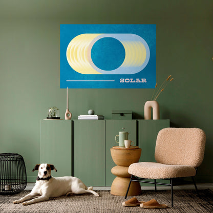 Poster orizzontale staccabile e attaccabile con APERTURA SOLARE