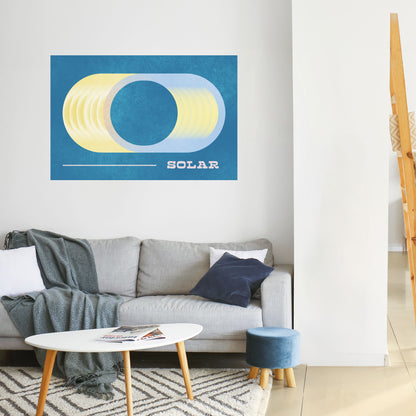 Poster orizzontale staccabile e attaccabile con APERTURA SOLARE