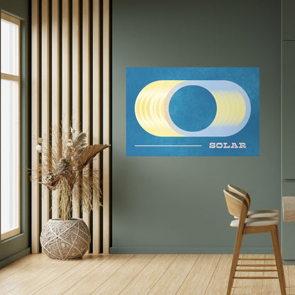 Poster orizzontale staccabile e attaccabile con APERTURA SOLARE