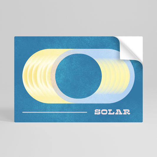 Poster orizzontale staccabile e attaccabile con APERTURA SOLARE