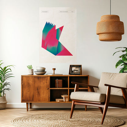 HOT POLYGON Poster verticale staccabile e attaccabile