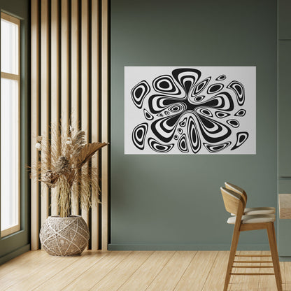 Poster orizzontale staccabile e attaccabile con macchia ipnotizzante