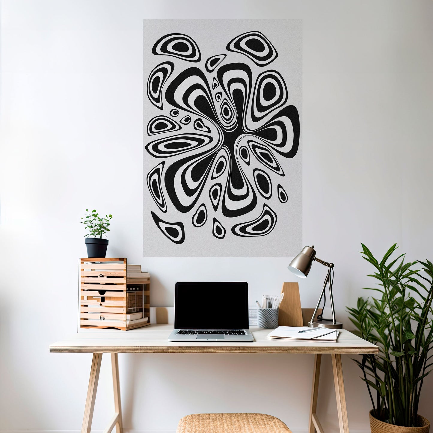 Poster verticale staccabile e attaccabile con macchia ipnotizzante