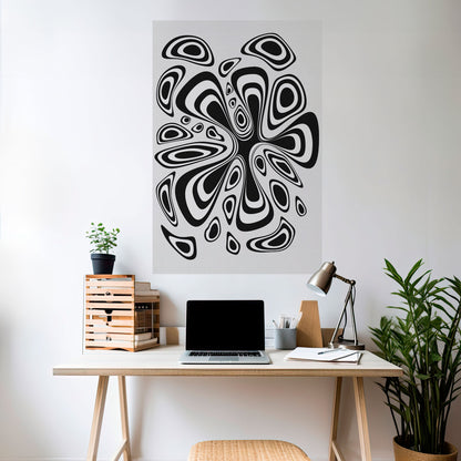Poster verticale staccabile e attaccabile con macchia ipnotizzante