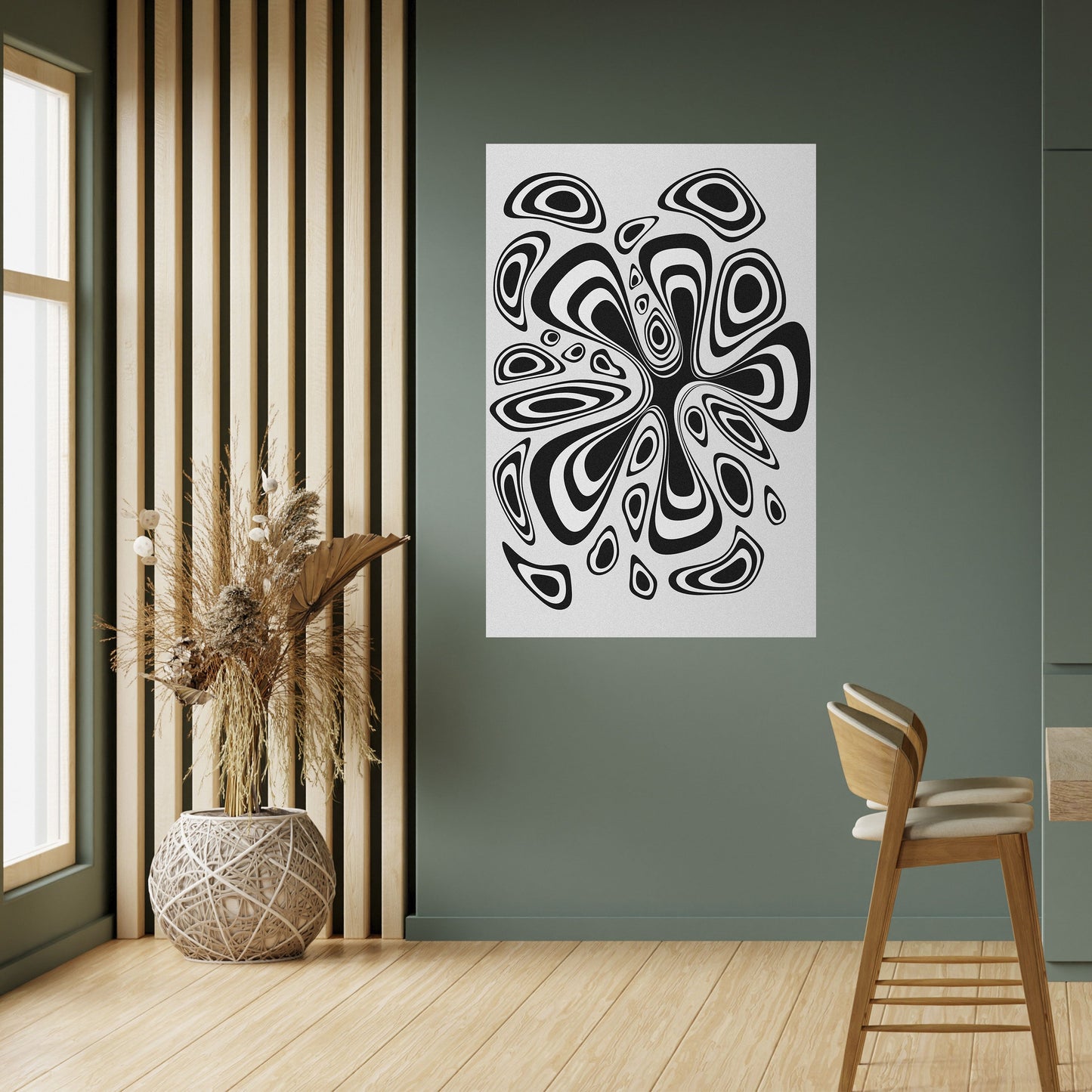 Poster verticale staccabile e attaccabile con macchia ipnotizzante