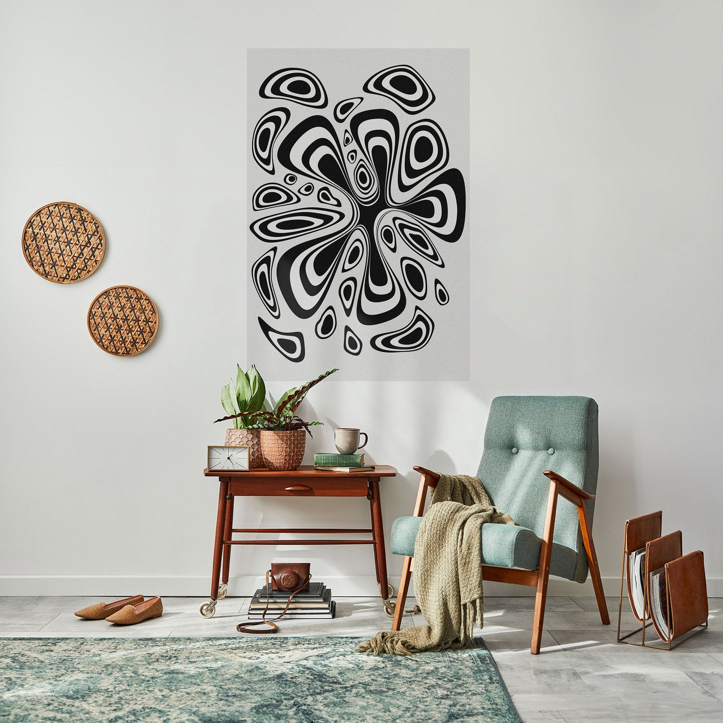 Poster verticale staccabile e attaccabile con macchia ipnotizzante