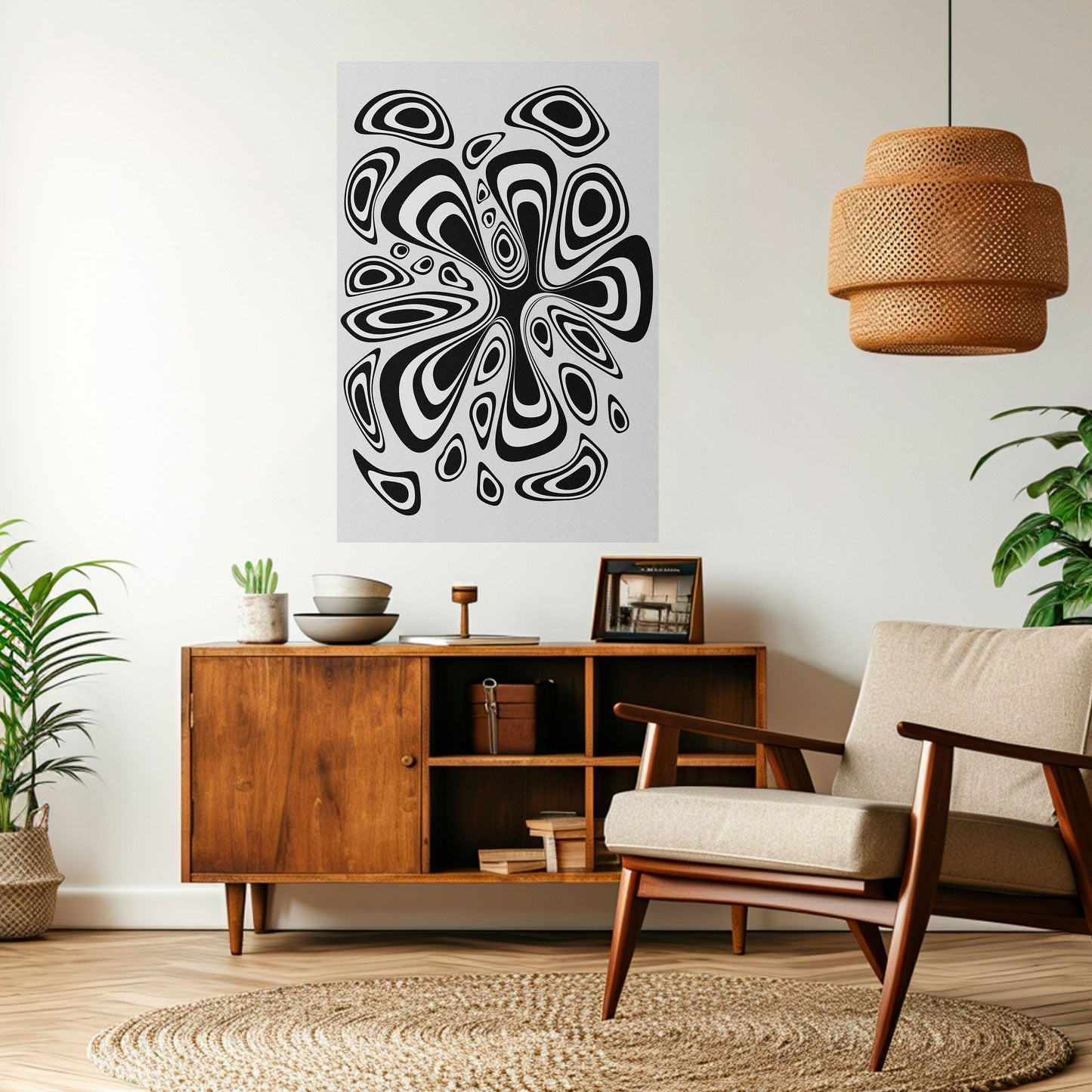 Poster verticale staccabile e attaccabile con macchia ipnotizzante