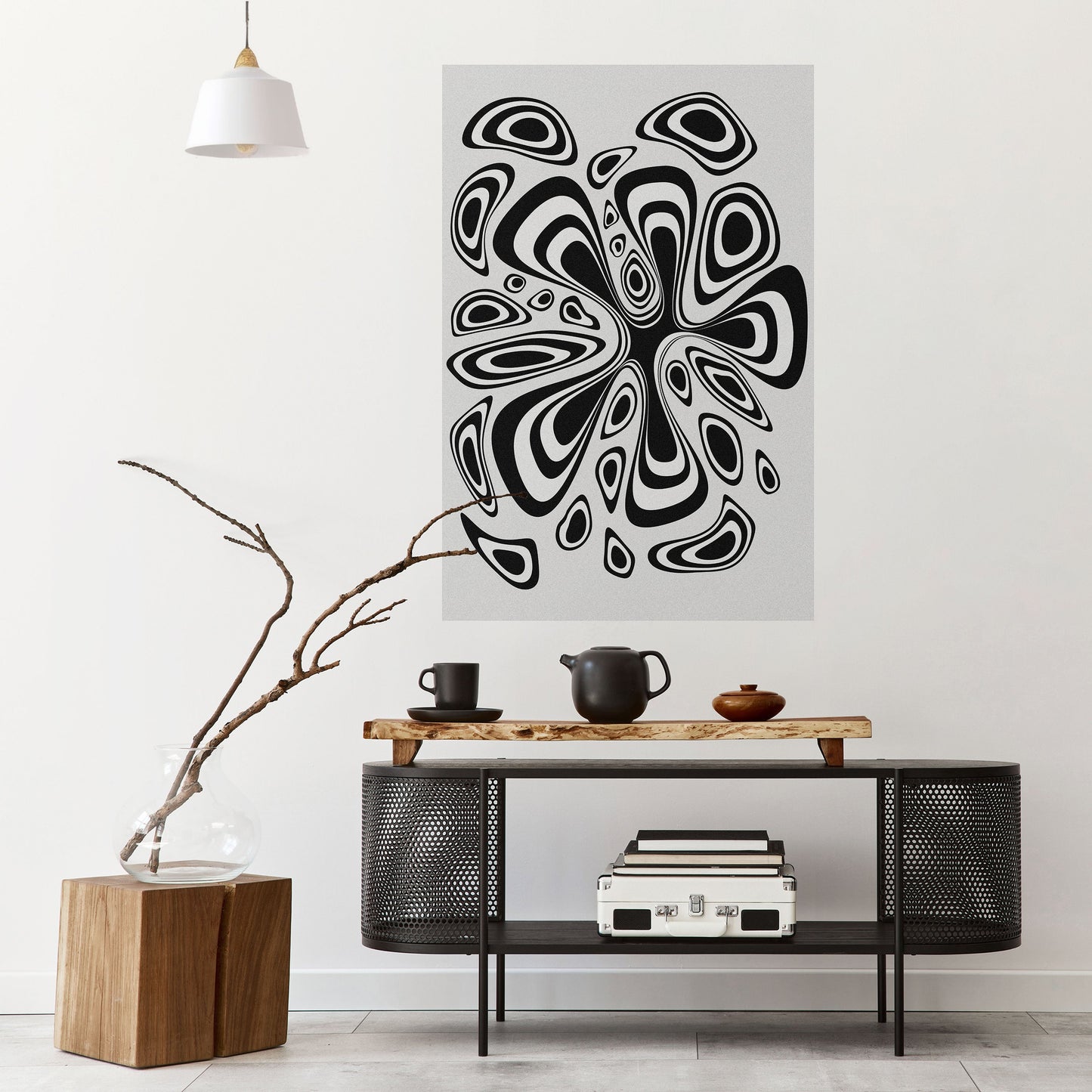 Poster verticale staccabile e attaccabile con macchia ipnotizzante