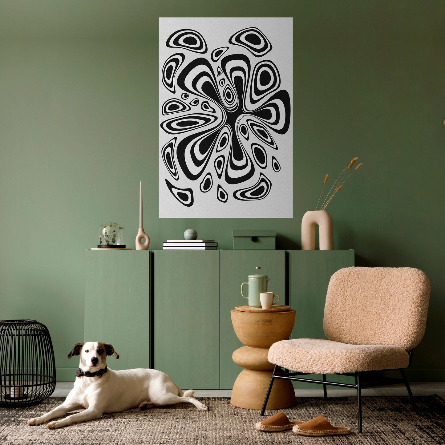 Poster verticale staccabile e attaccabile con macchia ipnotizzante