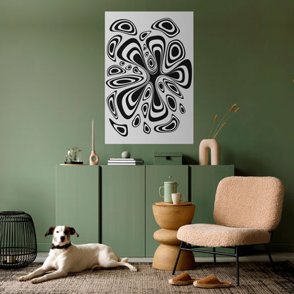 Poster verticale staccabile e attaccabile con macchia ipnotizzante