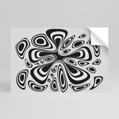 Poster orizzontale staccabile e attaccabile con macchia ipnotizzante