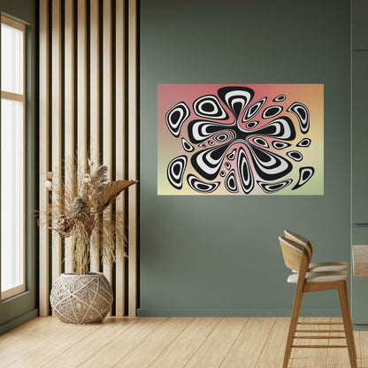 ILLUSIONARY SPLASH Poster orizzontale staccabile e attaccabile