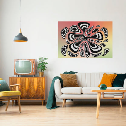 ILLUSIONARY SPLASH Poster orizzontale staccabile e attaccabile