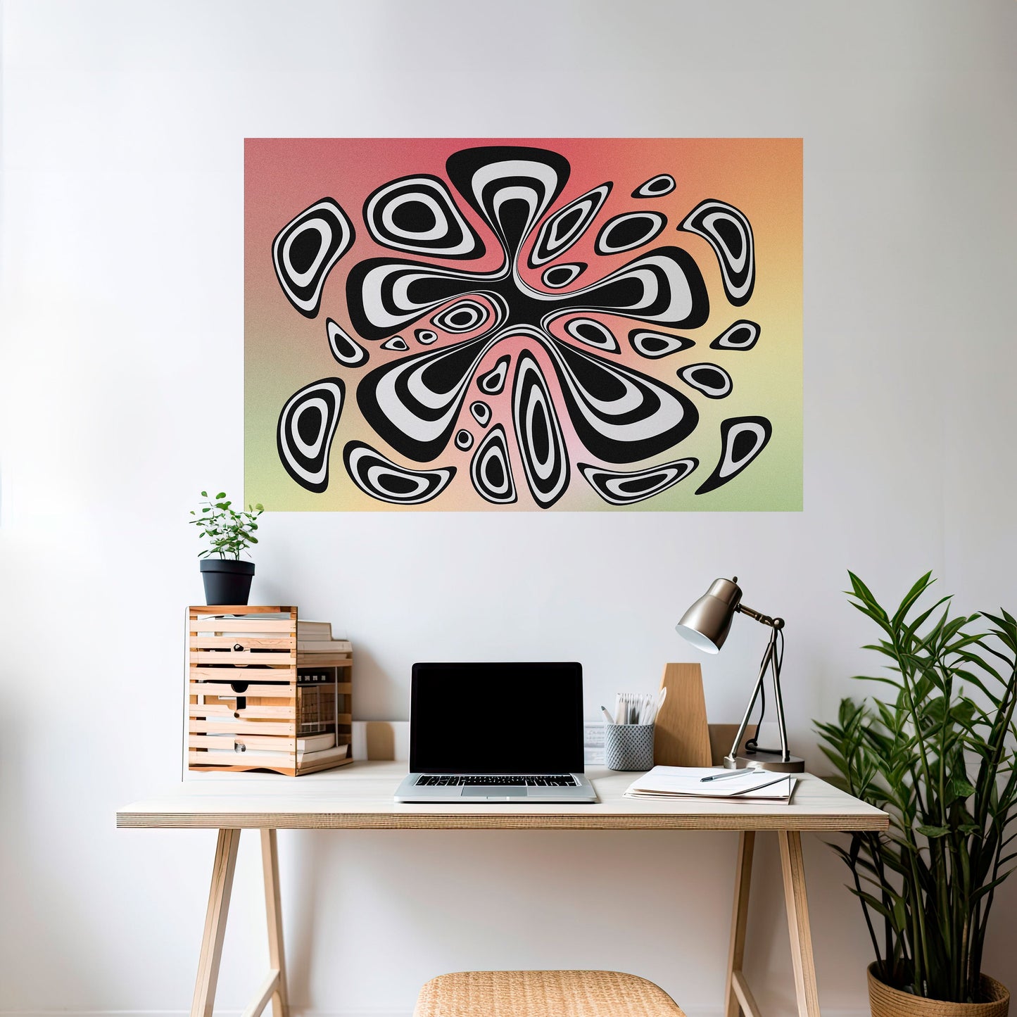 ILLUSIONARY SPLASH Poster orizzontale staccabile e attaccabile