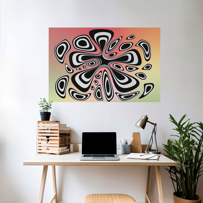 ILLUSIONARY SPLASH Poster orizzontale staccabile e attaccabile
