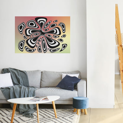 ILLUSIONARY SPLASH Poster orizzontale staccabile e attaccabile