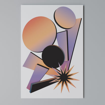 ANGULAR ARTISTRY Stampa su Tela Verticale