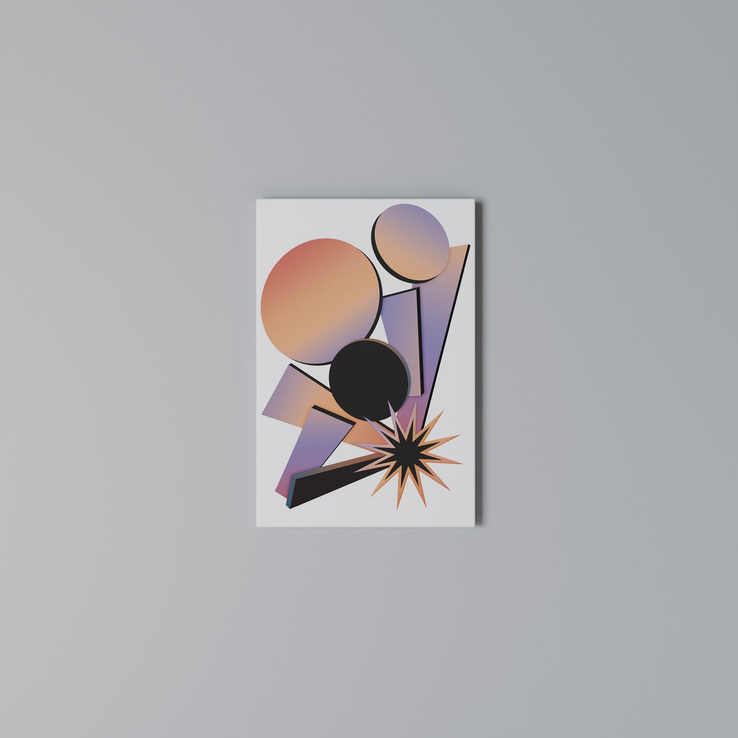 ANGULAR ARTISTRY Stampa su Tela Verticale