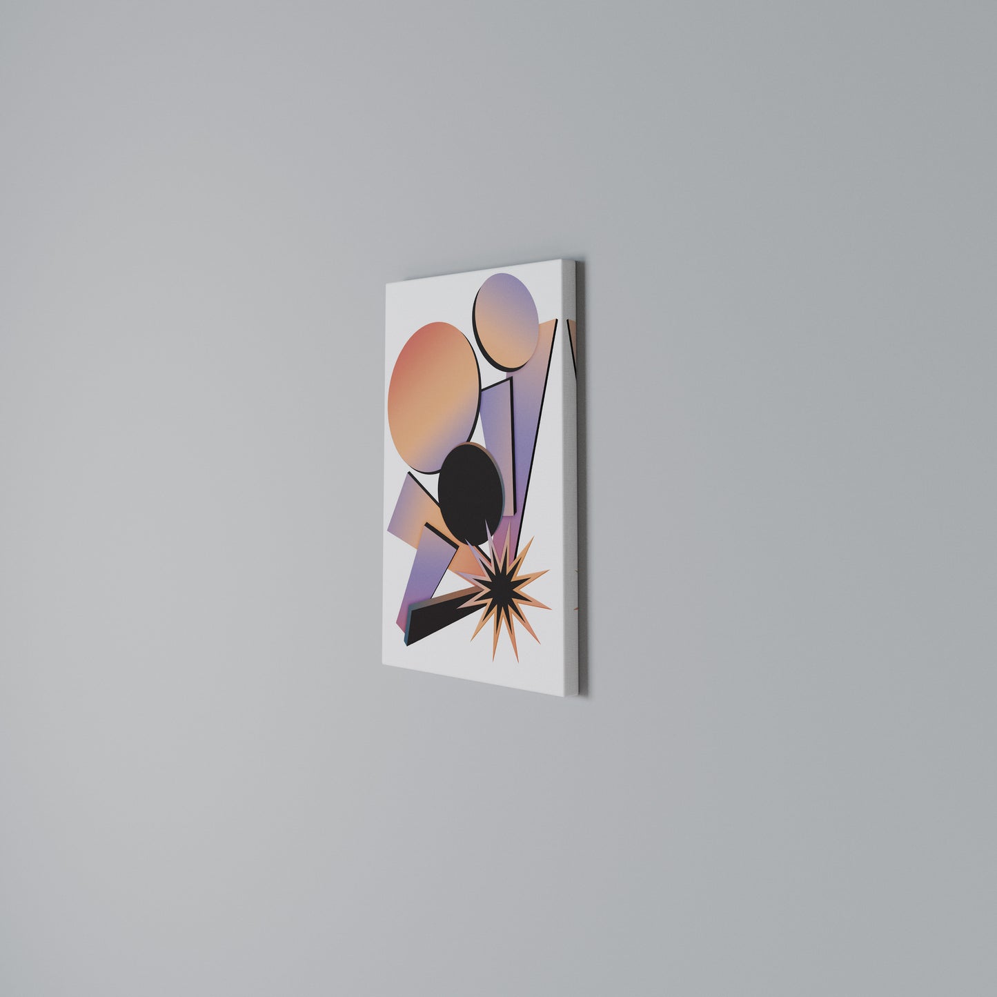 ANGULAR ARTISTRY Stampa su Tela Verticale