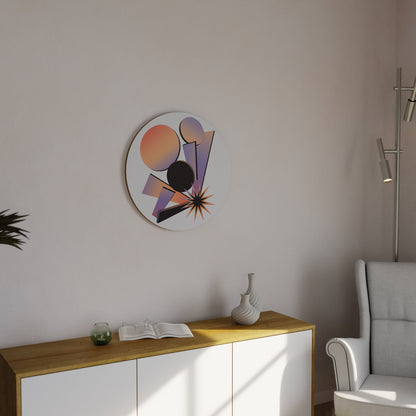 ANGULAR ARTISTRY Round Wall Art