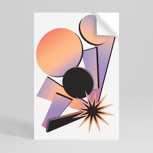 Poster verticale staccabile e attaccabile ANGULAR ARTISTRY