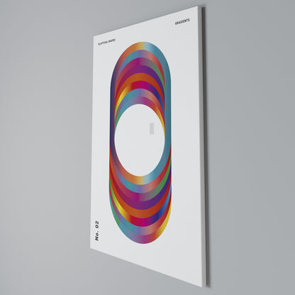 ELIPTICAL GRADIENTS Stampa su Tela Verticale