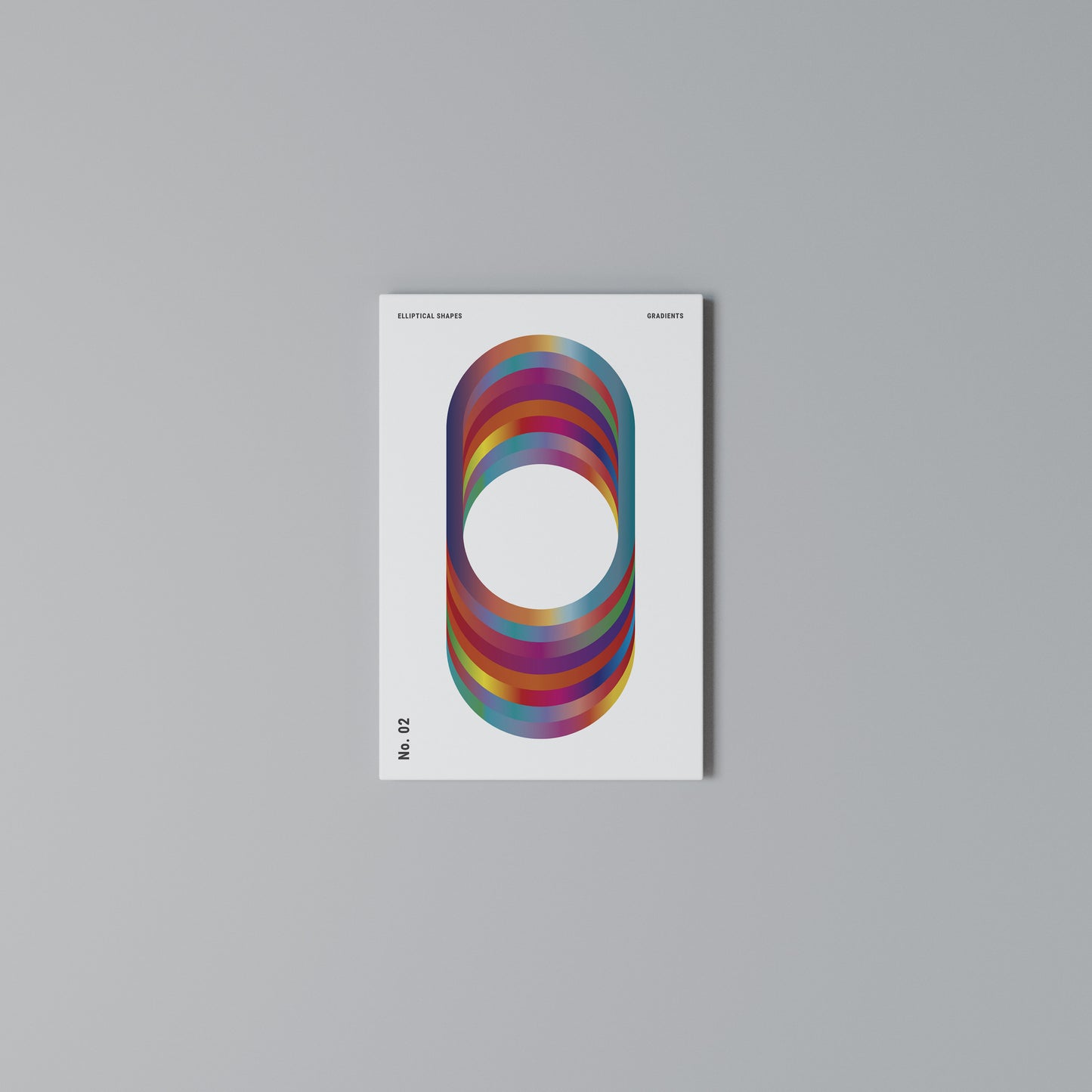 ELIPTICAL GRADIENTS Stampa su Tela Verticale
