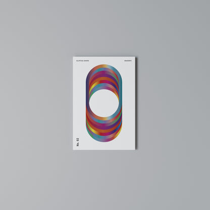 ELIPTICAL GRADIENTS Stampa su Tela Verticale
