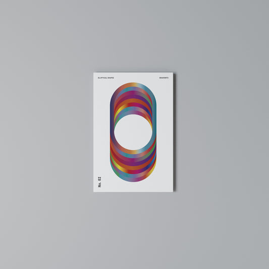 ELIPTICAL GRADIENTS Stampa su Tela Verticale