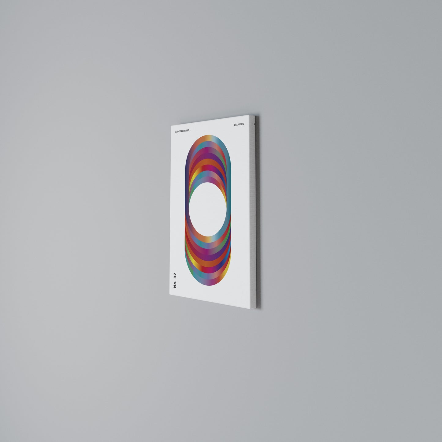 ELIPTICAL GRADIENTS Stampa su Tela Verticale