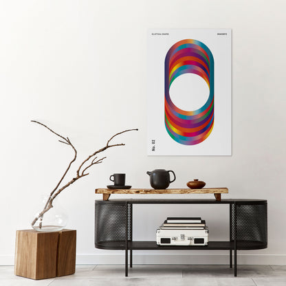 ELIPTICAL GRADIENTS Vertical Canvas Print