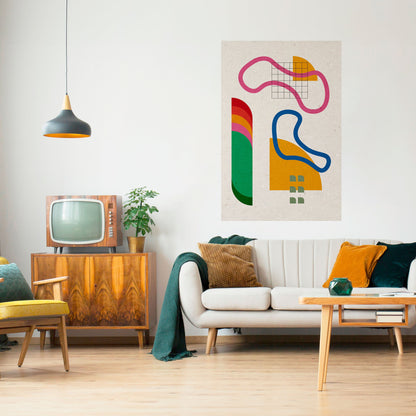 SHAPE SHOCK Poster verticale staccabile e attaccabile