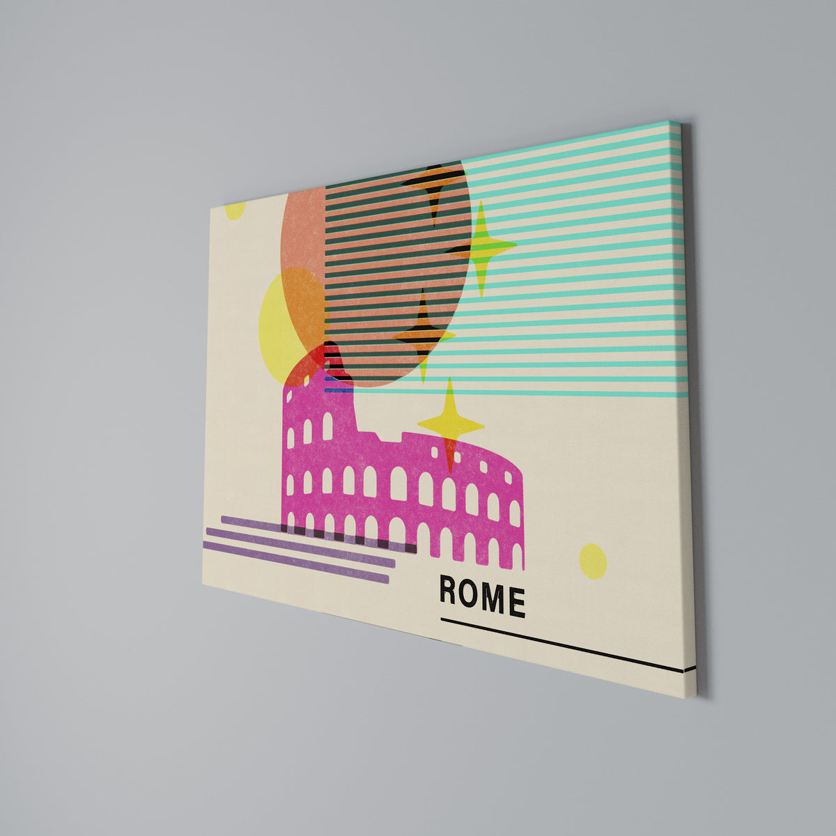ROMAN SPARKLE Stampa su tela orizzontale