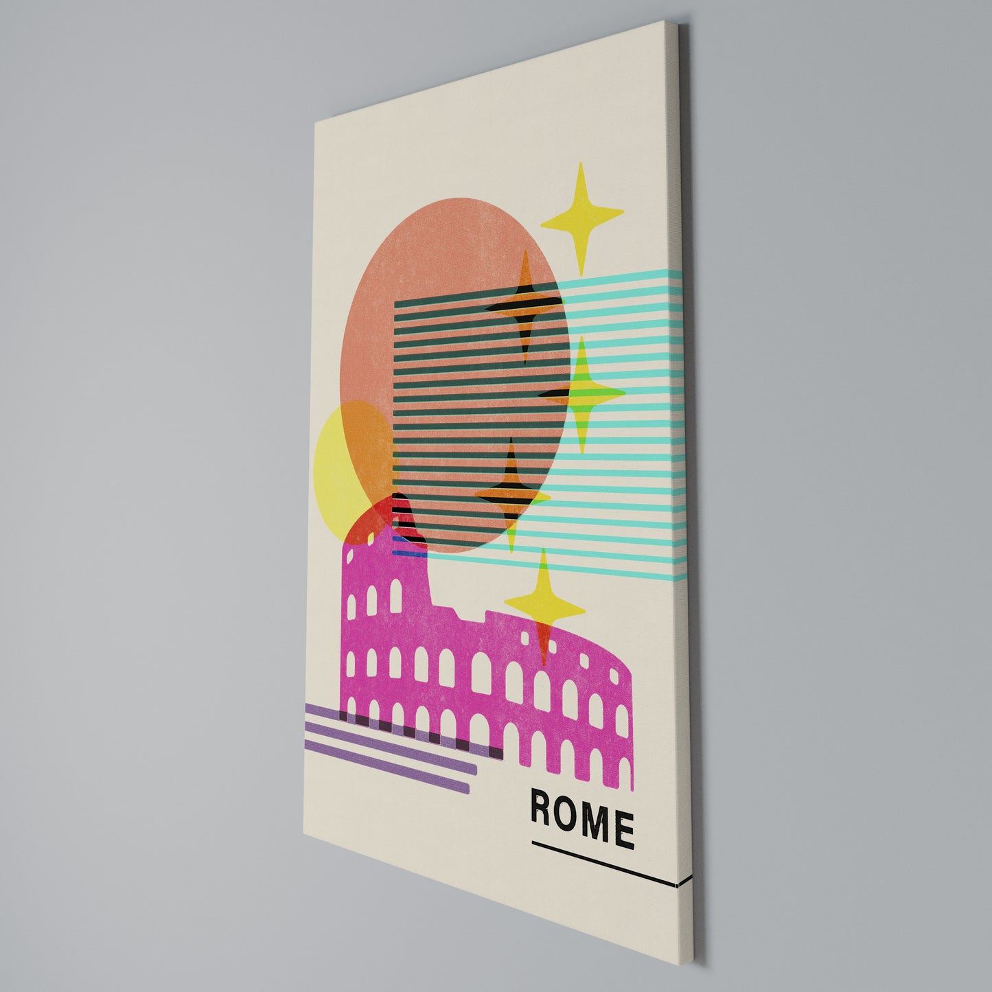 ROMAN SPARKLE Stampa su Tela Verticale