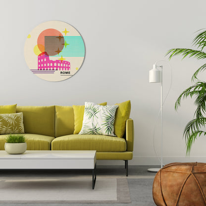 ROMAN SPARKLE Round Wall Art