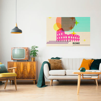 Poster orizzontale staccabile e attaccabile ROMAN SPARKLE