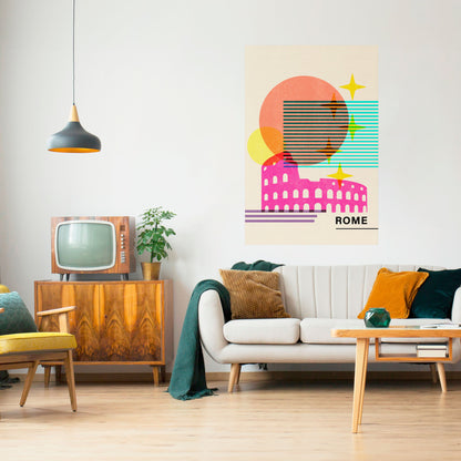 Poster verticale staccabile e attaccabile ROMAN SPARKLE