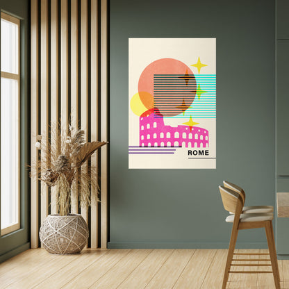 Poster verticale staccabile e attaccabile ROMAN SPARKLE