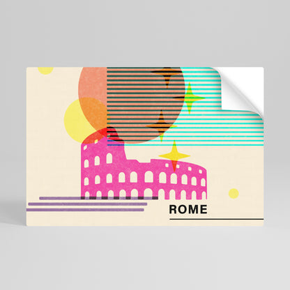 Poster orizzontale staccabile e attaccabile ROMAN SPARKLE
