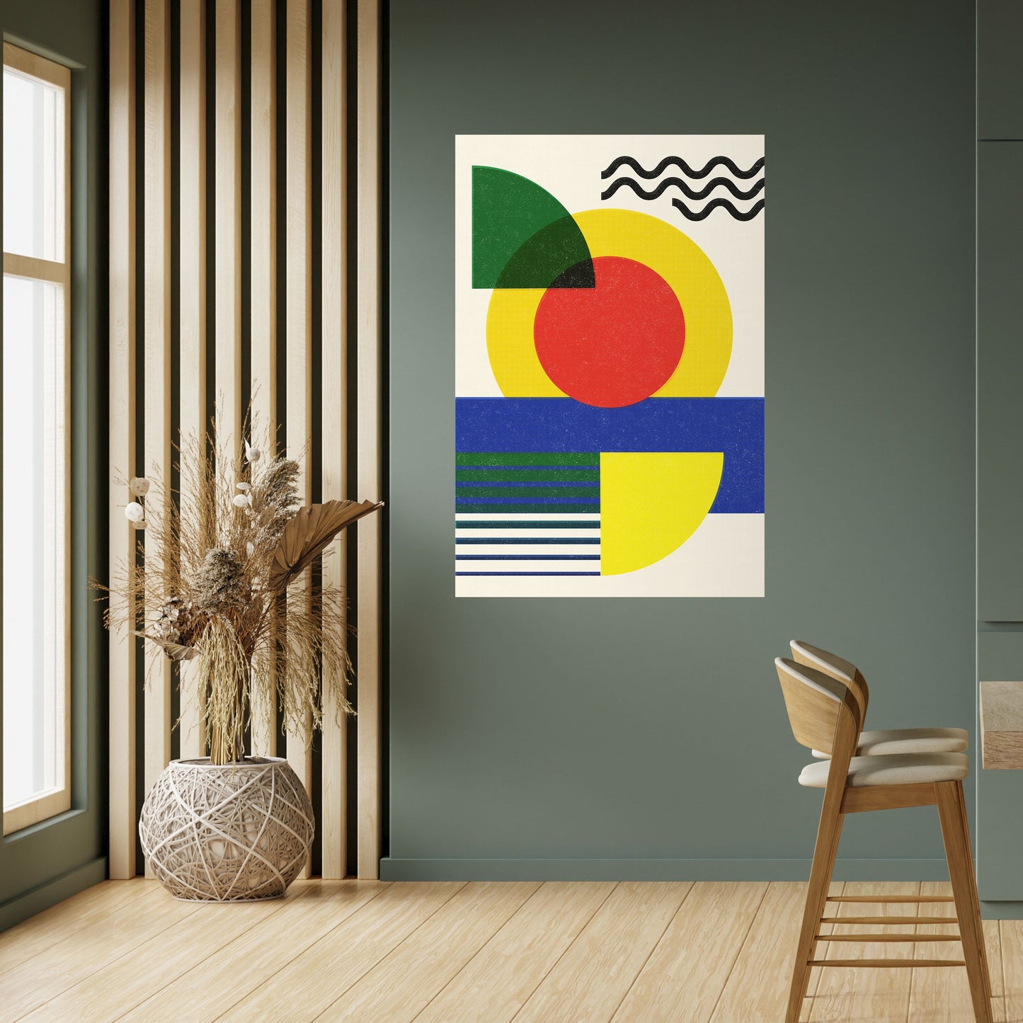 Poster verticale staccabile e attaccabile con FORMAZIONE AL TRAMONTO