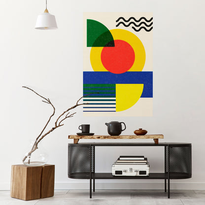 Poster verticale staccabile e attaccabile con FORMAZIONE AL TRAMONTO
