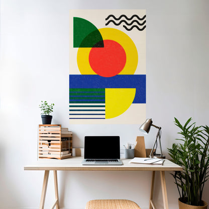 Poster verticale staccabile e attaccabile con FORMAZIONE AL TRAMONTO