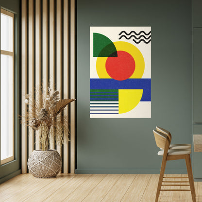 Poster verticale staccabile e attaccabile con FORMAZIONE AL TRAMONTO